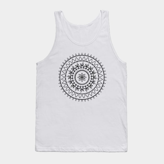 Mandala with Centre Star Tank Top by Miss Santa's Store